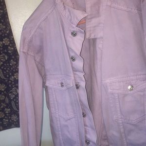 Oversized lilac jean jacket